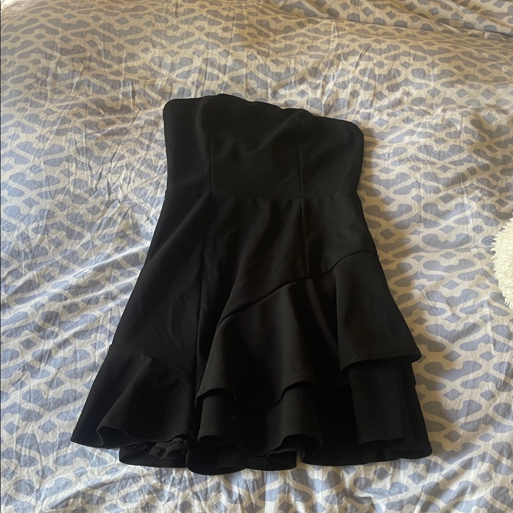 lulus corset mini black dress